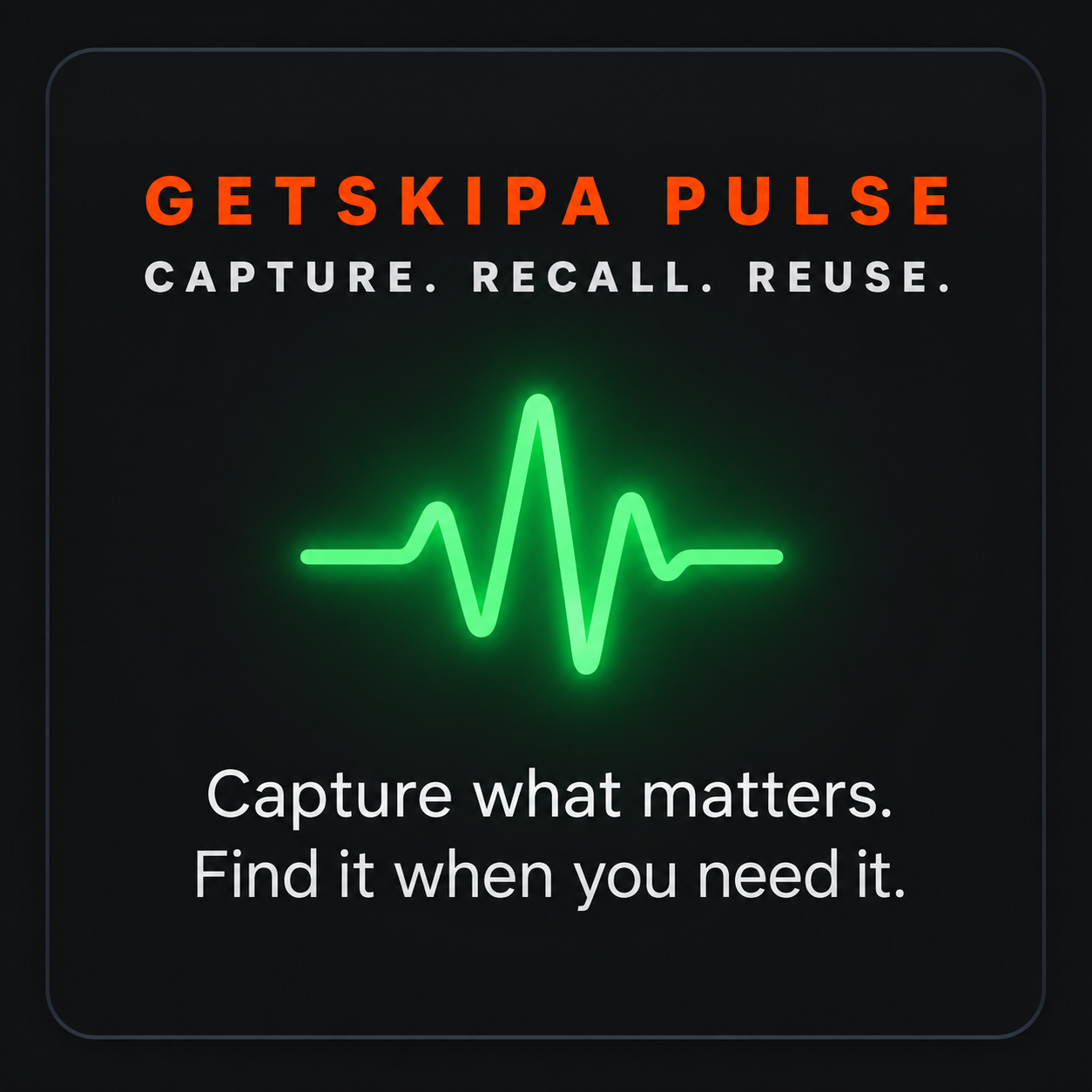 GetSkipa Pulse workspace preview