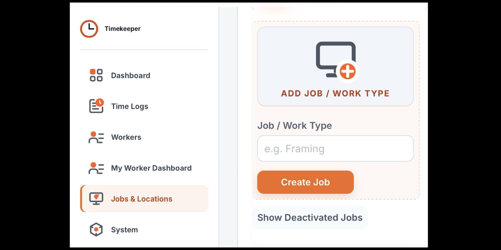 Create a job or work type